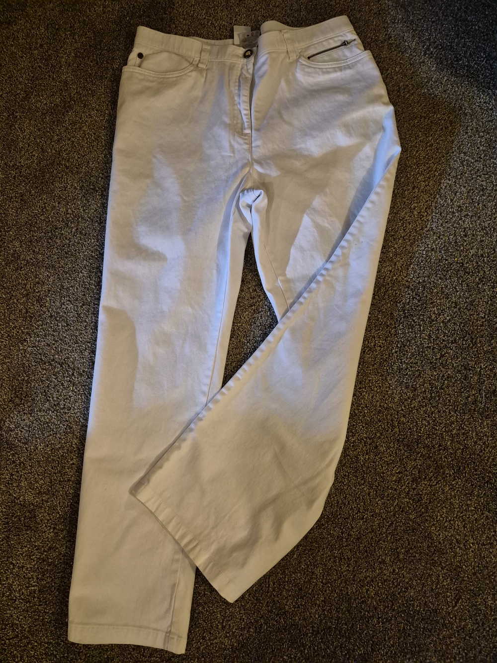 Vintage Haggar Women’s White Straight-Leg Jeans ***HUGE CLOSET SALE!***